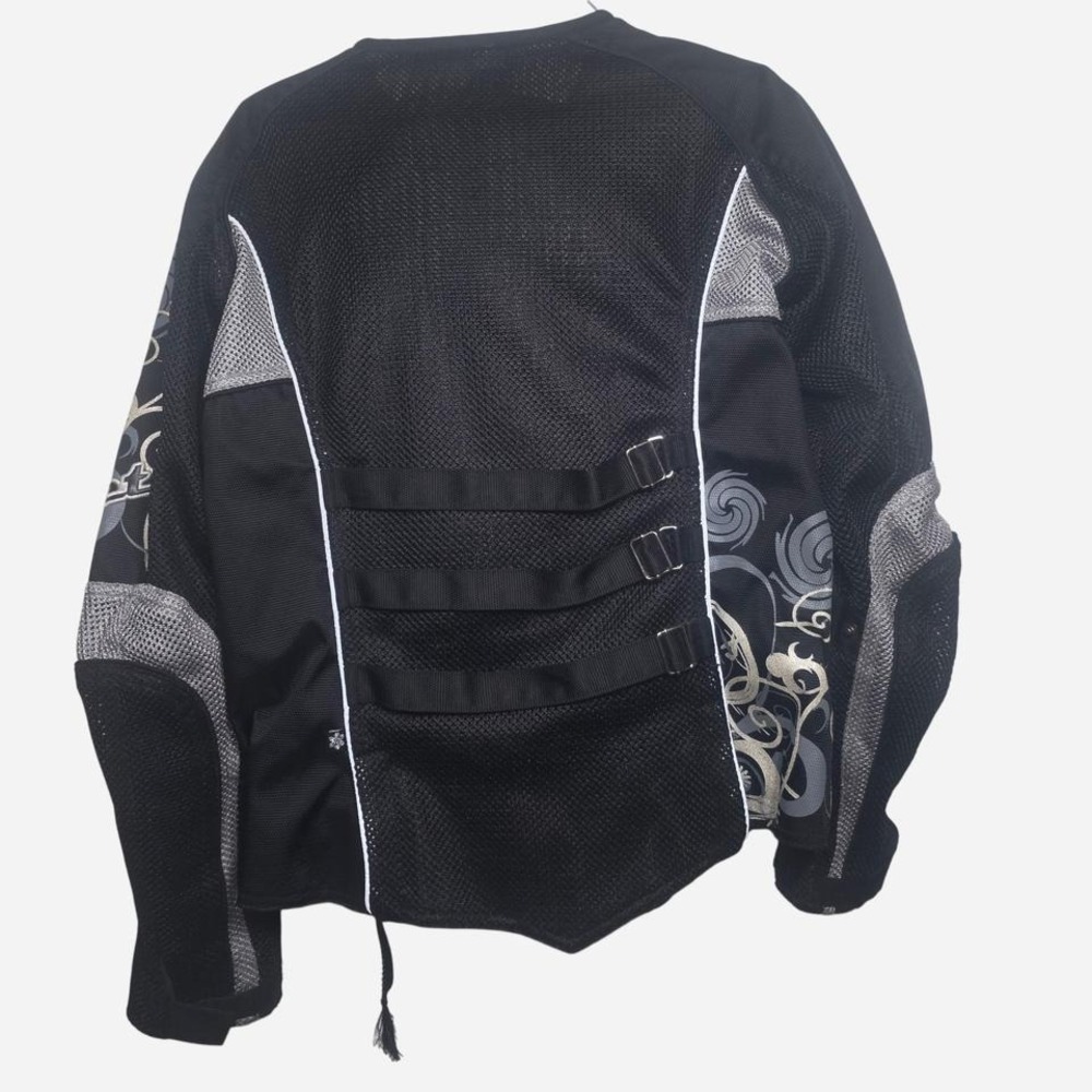 Joe Rocket black motorcycle jacket with grey accents and mesh design. Size: M - Picture 5 of 7